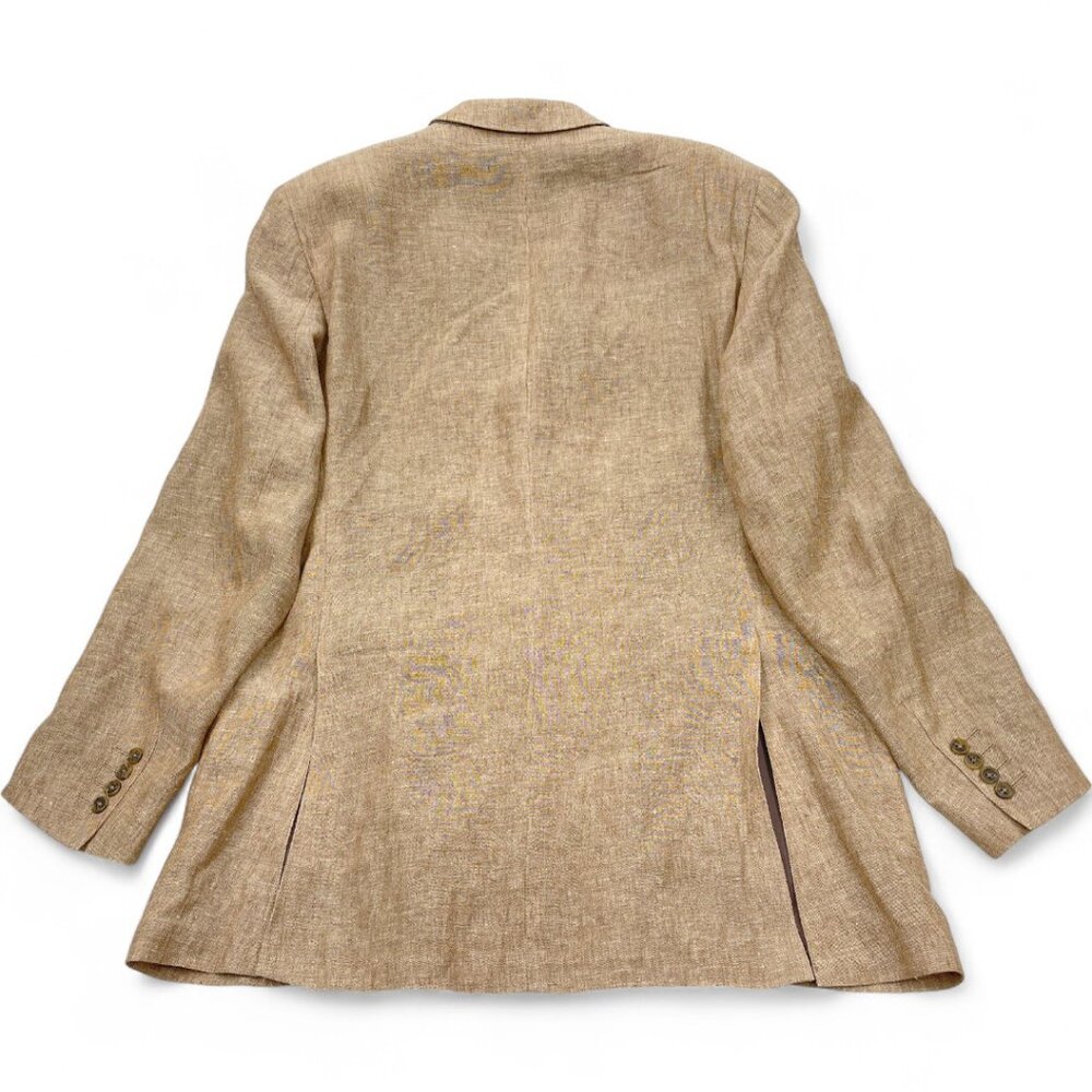 Ermenegildo Zegna Linen Italy Made Blazer Sport Coat Jacket Men's 44 L Long - Picture 3 of 11